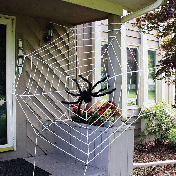 The Holiday Aisle® 5Ft Spiderweb Round Large  with 4Ft Giant